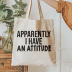 Apparently I Have an Attitude T-Shirt Design | Attitude T-Shirt Design | Sarcastic Quote SVG | Mug & Bag T-Shirt Design | Digital Files