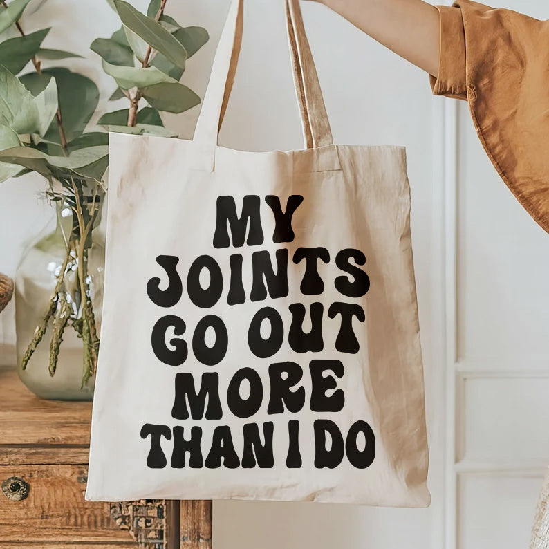 My Joints Go Out More Than I Do  T-Shirt Design | Funny body humor SVG | Aging Gracefully Tee Design | Mug & Bag T-Shirt Design
