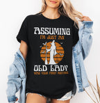 Assuming I'm Just An Old Lady Was Your First Mistake | Halloween Witchy T-shirt | Spooky Season Shirts | Halloween T-shirt design