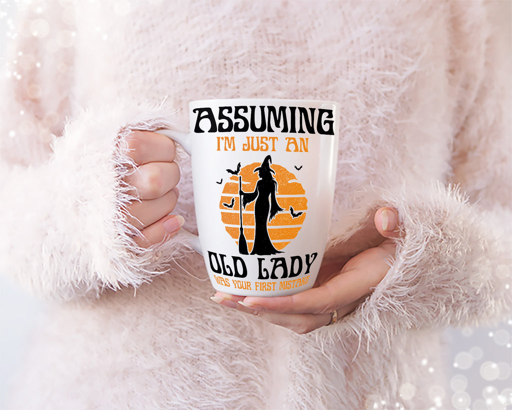 Assuming I'm Just An Old Lady Was Your First Mistake | Halloween Witchy T-shirt | Spooky Season Shirts | Halloween T-shirt design