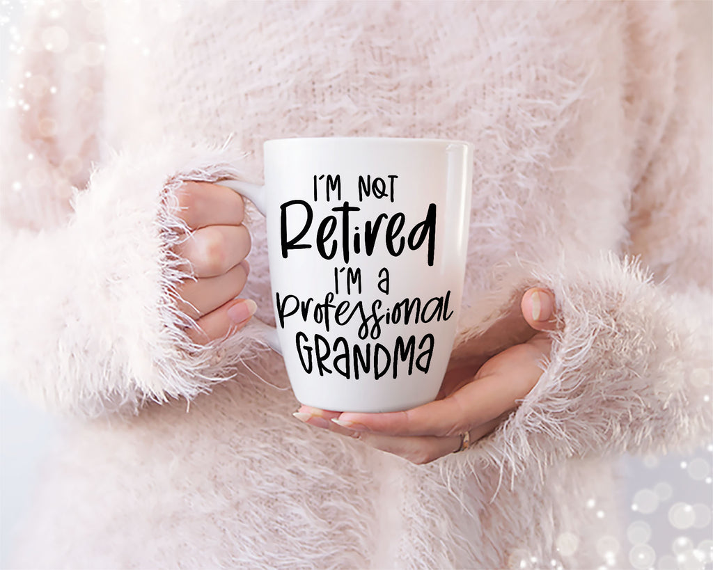 I'm Not Retired I'M A Professional Grandma T-Shirt design | Funny Retired Grandma Tee design Humorous Senior Quote SVG | Mug & Bag Design