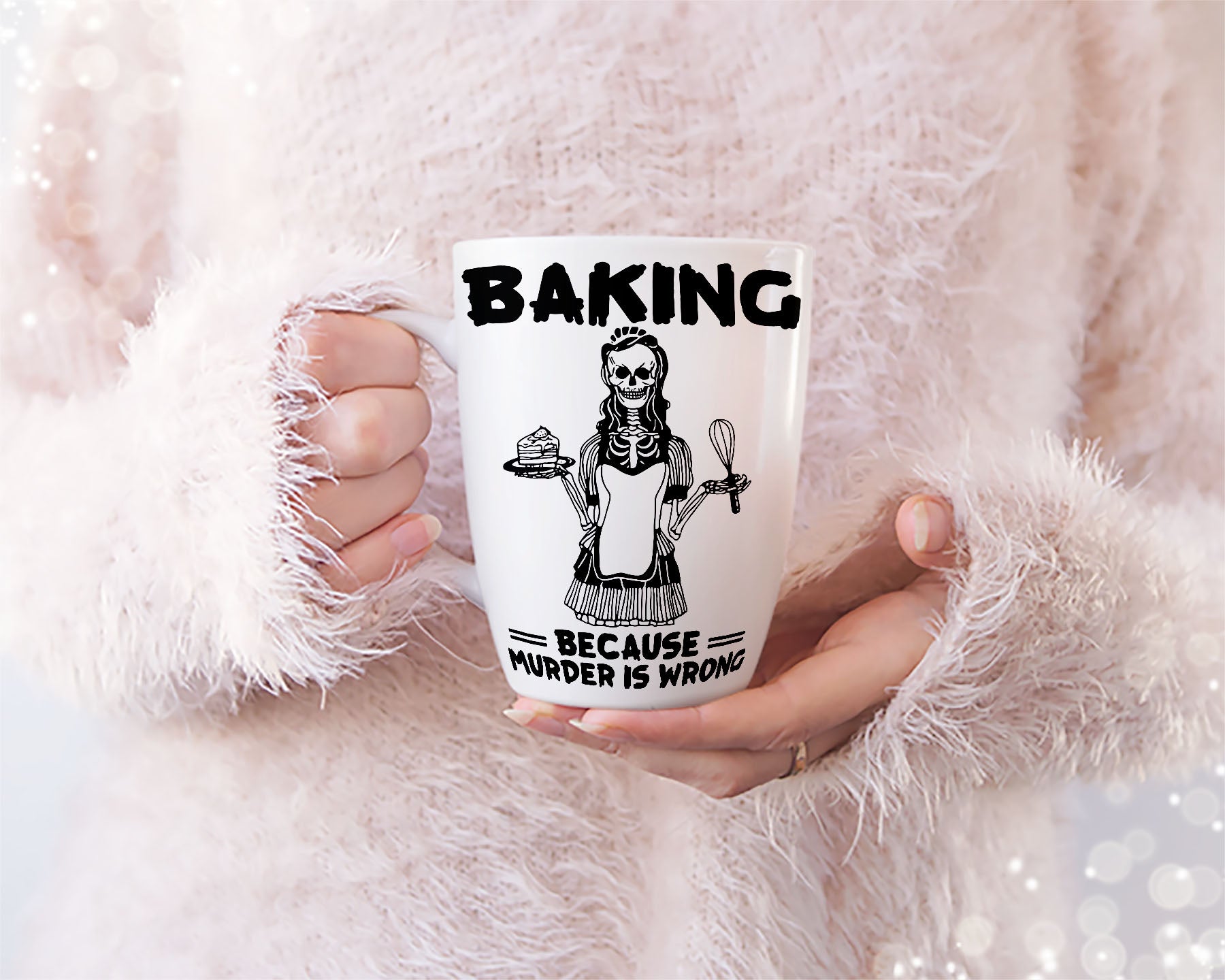 Baking Because Murder Is Wrong T-shirt design | Funny Baking Quote SVG, Murder is Wrong T-Shirt design | Kitchen Attitude Tee | Digital File