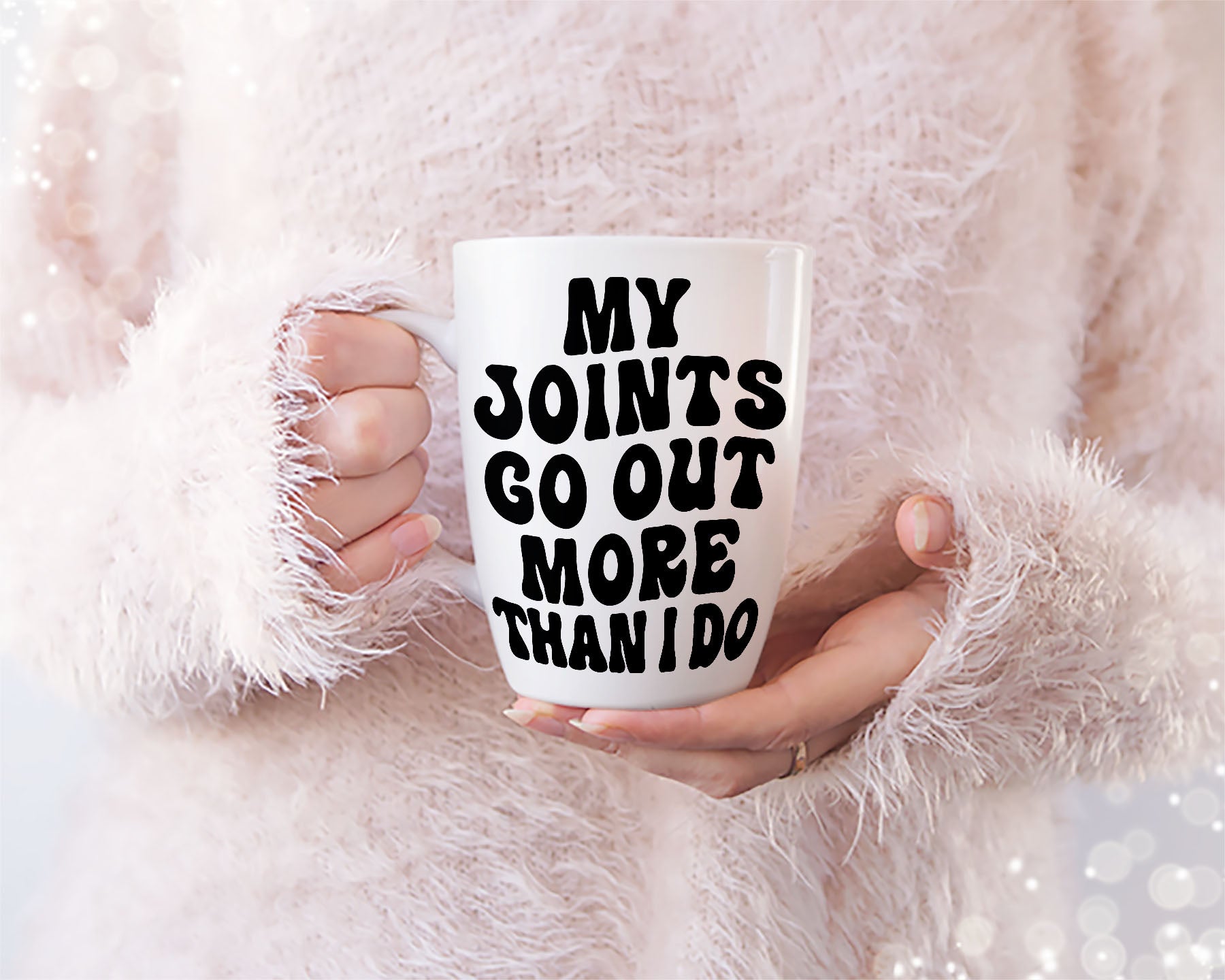 My Joints Go Out More Than I Do  T-Shirt Design | Funny body humor SVG | Aging Gracefully Tee Design | Mug & Bag T-Shirt Design