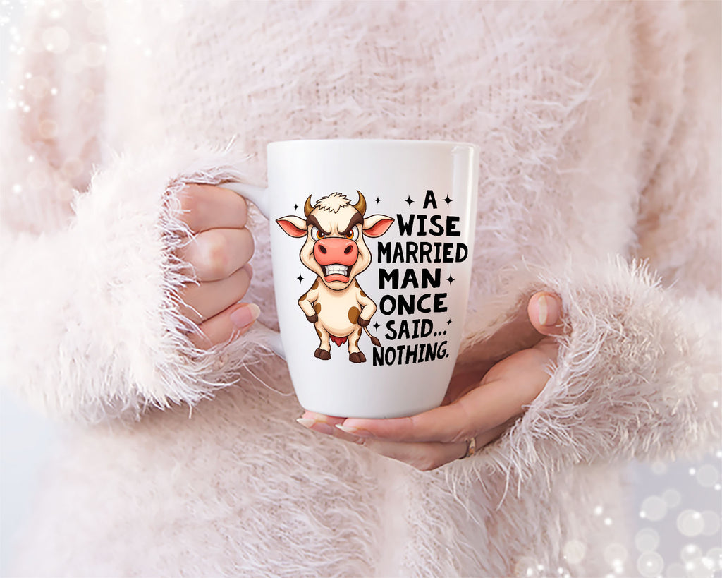 A Wise Married Man Once Said Nothing T-Shirt Design | Funny husband humor PNG Relationship T-shirt design | Mug & Bag T-Shirt desing