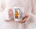 Aging May Have Slowed Me Down But Hasn't Shut Me Up T-Shirt Design | Funny Aging Quote SVG | Sassy Senior Humor SVG | Mug & Bag Tee Design