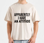 Apparently I Have an Attitude T-Shirt Design | Attitude T-Shirt Design | Sarcastic Quote SVG | Mug & Bag T-Shirt Design | Digital Files